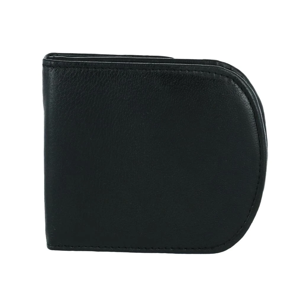 CTM Men's Leather Front Pocket C-Fold Taxi Wallet 6