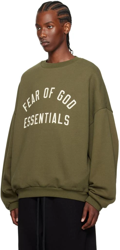Essentials Khaki Crewneck Sweatshirt 4