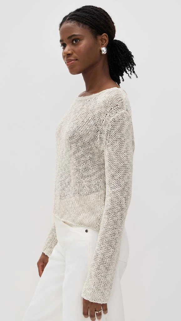 James Perse Cotton Linen Open Knit Pullover 3