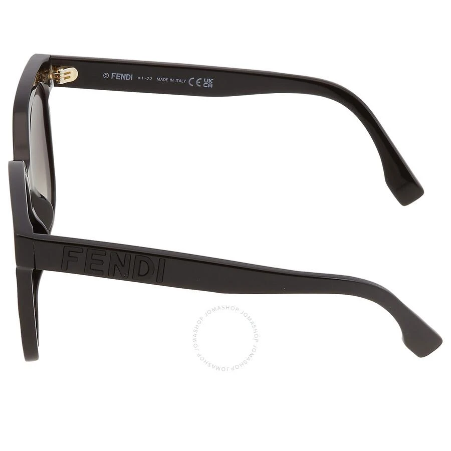 Fendi Gradient Smoke Square Ladies Sunglasses FE40007I 01B 55 3