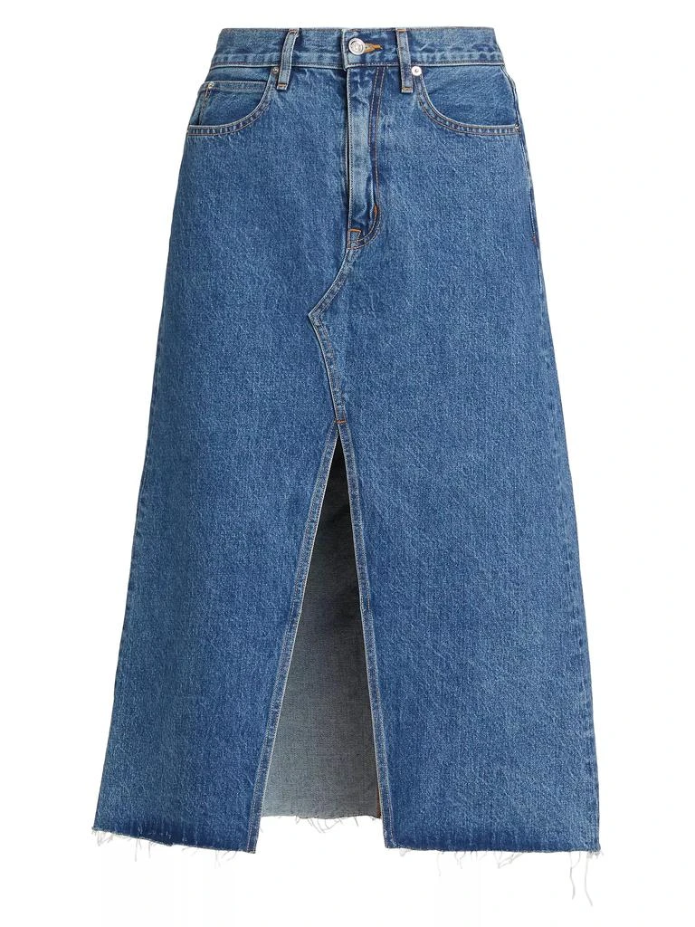 SLVRLAKE Denim A-Line Midi-Skirt 1