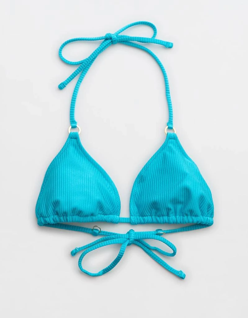 Aerie Aerie Shine Rib String Triangle Bikini Top 3