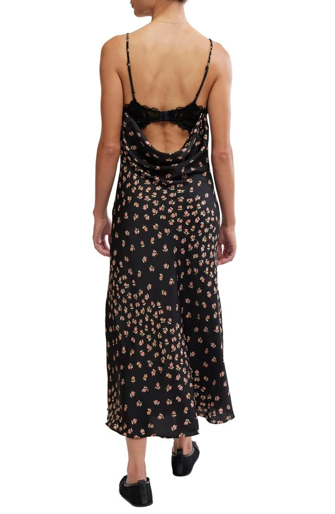 Free People Gossamer Glow Floral Print Cutout Lace Trim Nightgown 2