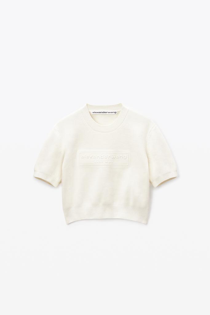 Alexander Wang Logo-Embossed Ribbed Chenille Sweater