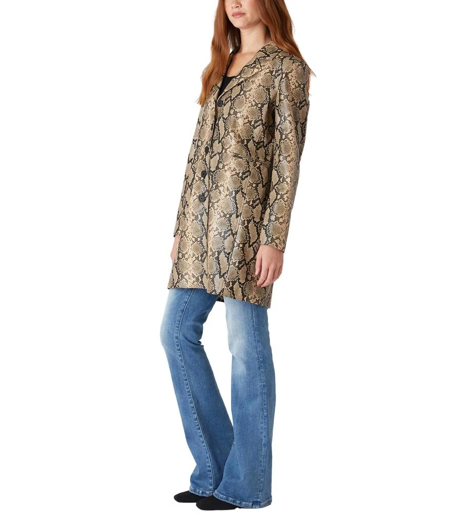 Blank NYC Leather Snake Skin Trench Coat 3