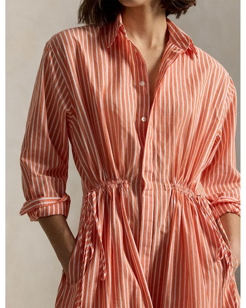 Ralph Lauren Striped Cotton Linen Drawcord Shirtdress 4