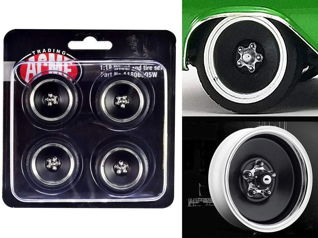 Acme Custom Smoothie Wheel and Tire Set of 4 pieces for 1/18 Scale Models by ACME 1