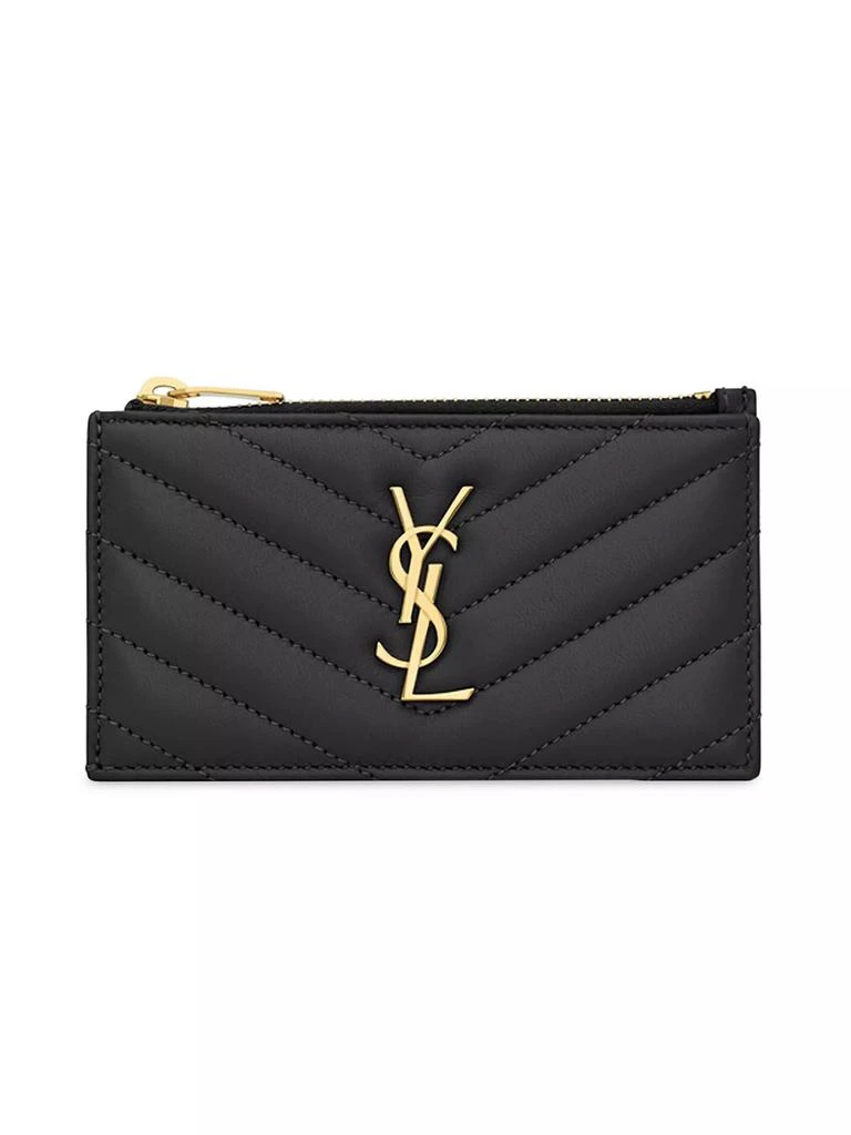 Yves Saint Laurent Cassandre Matelassé Fragments Zipped Card Case 1