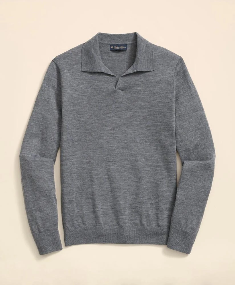 Brooks Brothers Lightweight Luxe All-Season Sweater, Johnny Collar