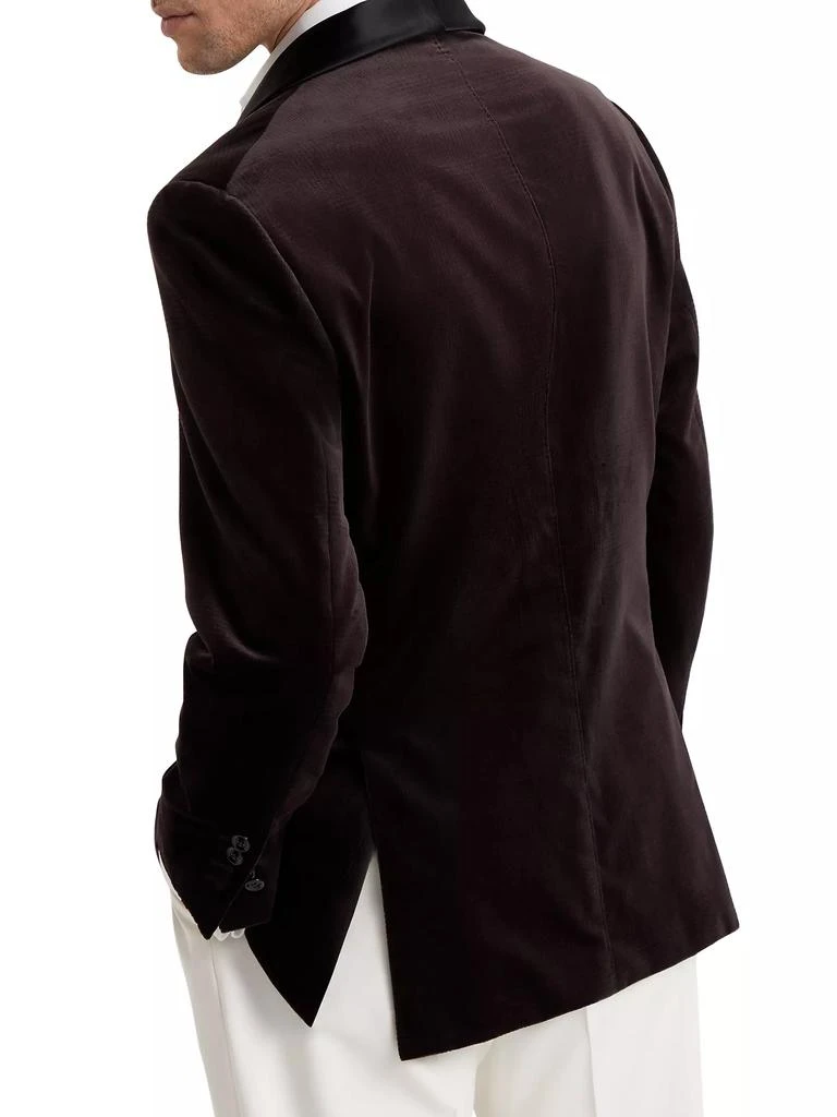 Brunello Cucinelli One and a Half Breasted Tuxedo Jacket with Shawl Lapels 4