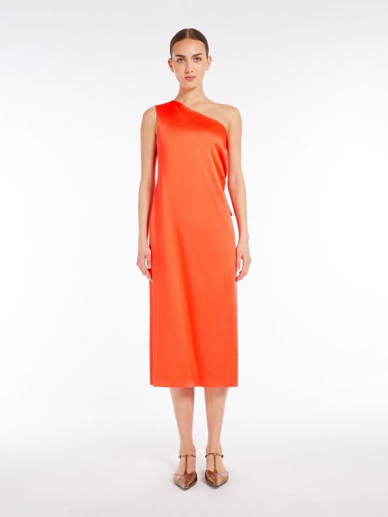 Max Mara Envers satin one-shoulder dress