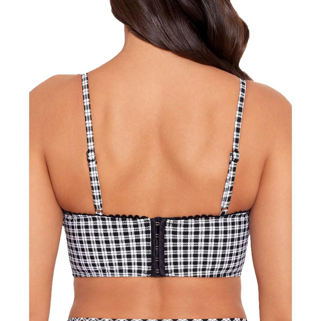 SKINNY DIPPERS Womens Plaid Underwire Bikini Swim top 2