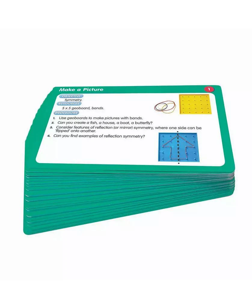 Redbox Junior Learning 50 Geoboard Educational Activity Cards for Math Skills 5