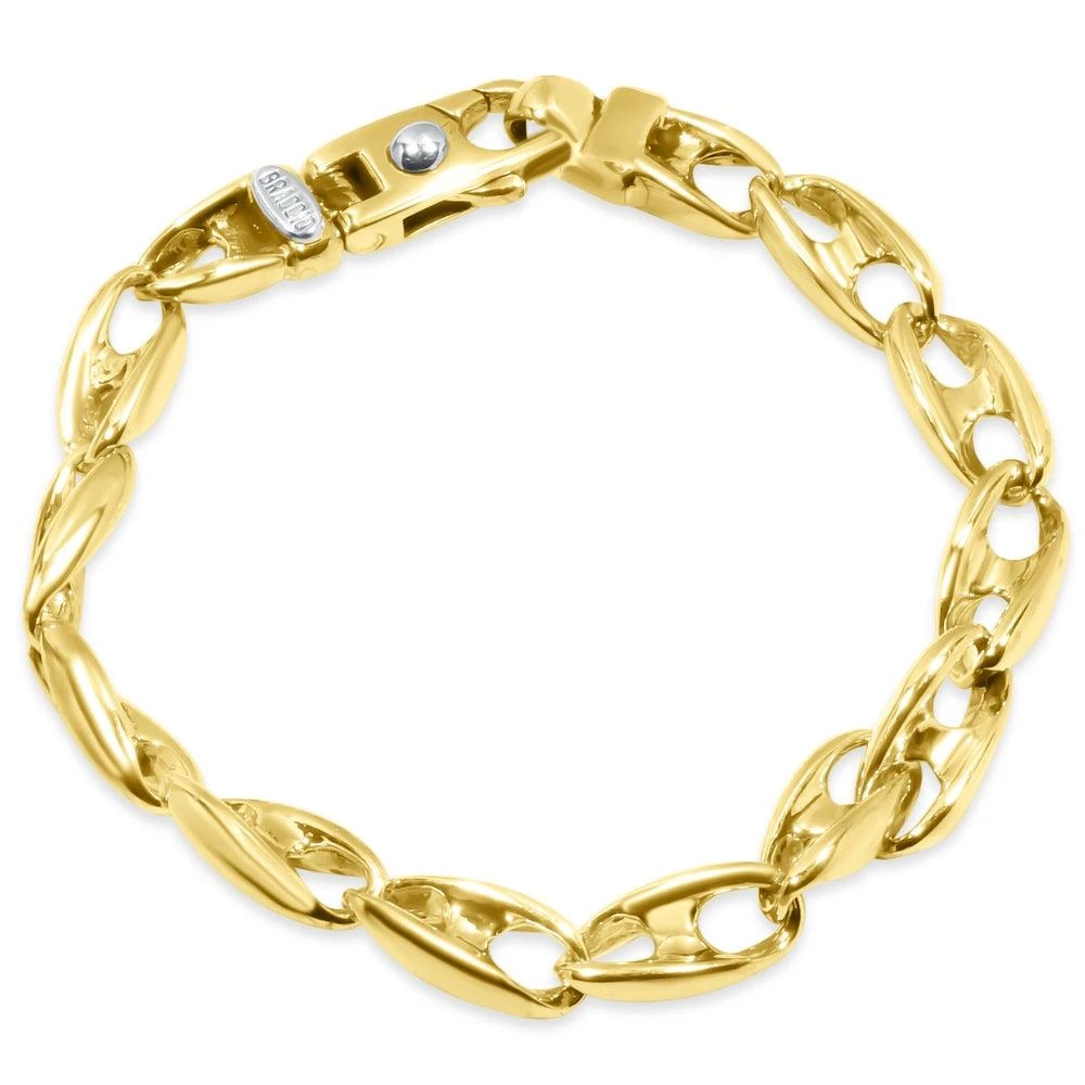 Pompeii3 Men's Link 14k Gold (37gram) or Platinum (60gram) 8mm Bracelet 8.5" 1