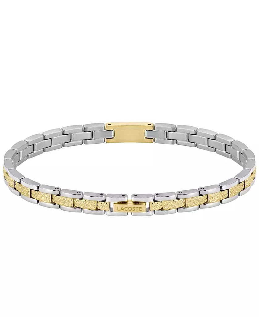 Lacoste Metropole Two Tone Stainless Steel Metal Link Bracelet 2