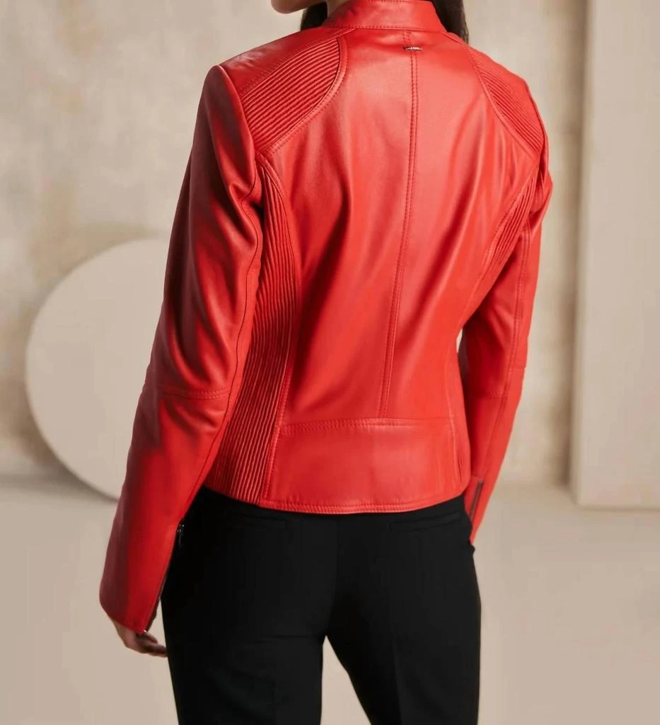 DEA Avery Biker Jacket In Red 3