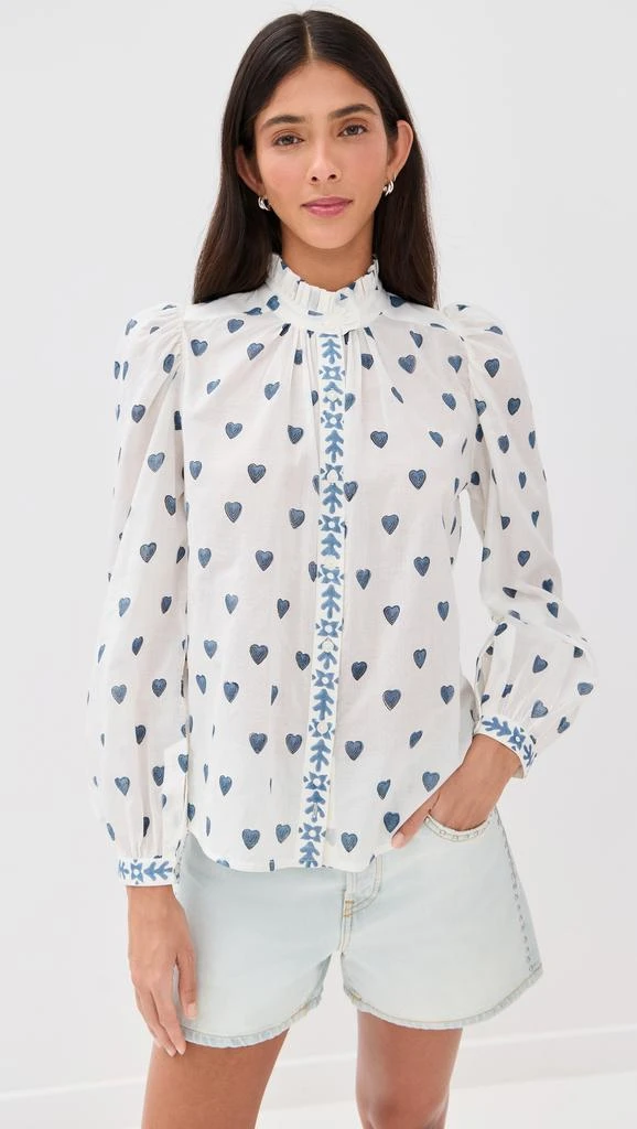 Alix of Bohemia Annabel Indigo Heart Shirt 6