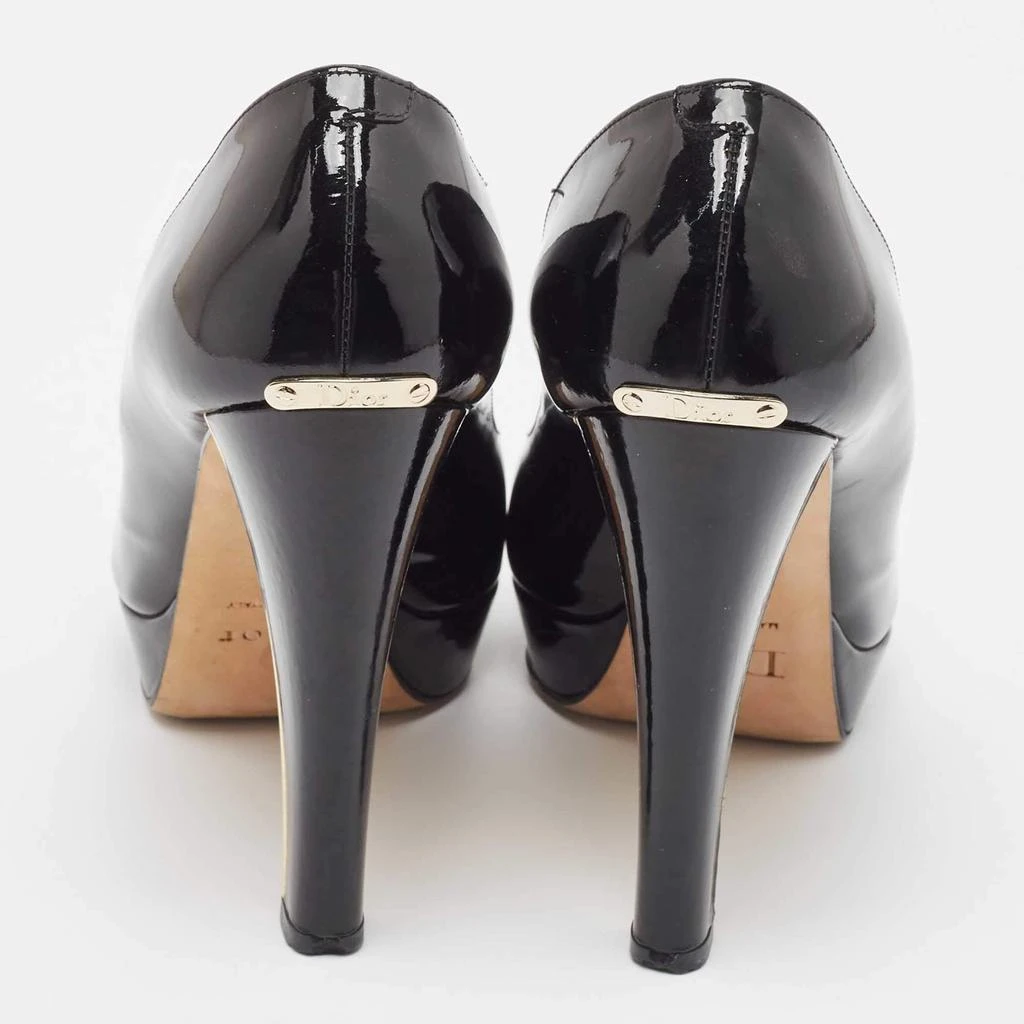 Dior Dior Black Patent Miss Dior Peep Toe Pumps Size 38 5