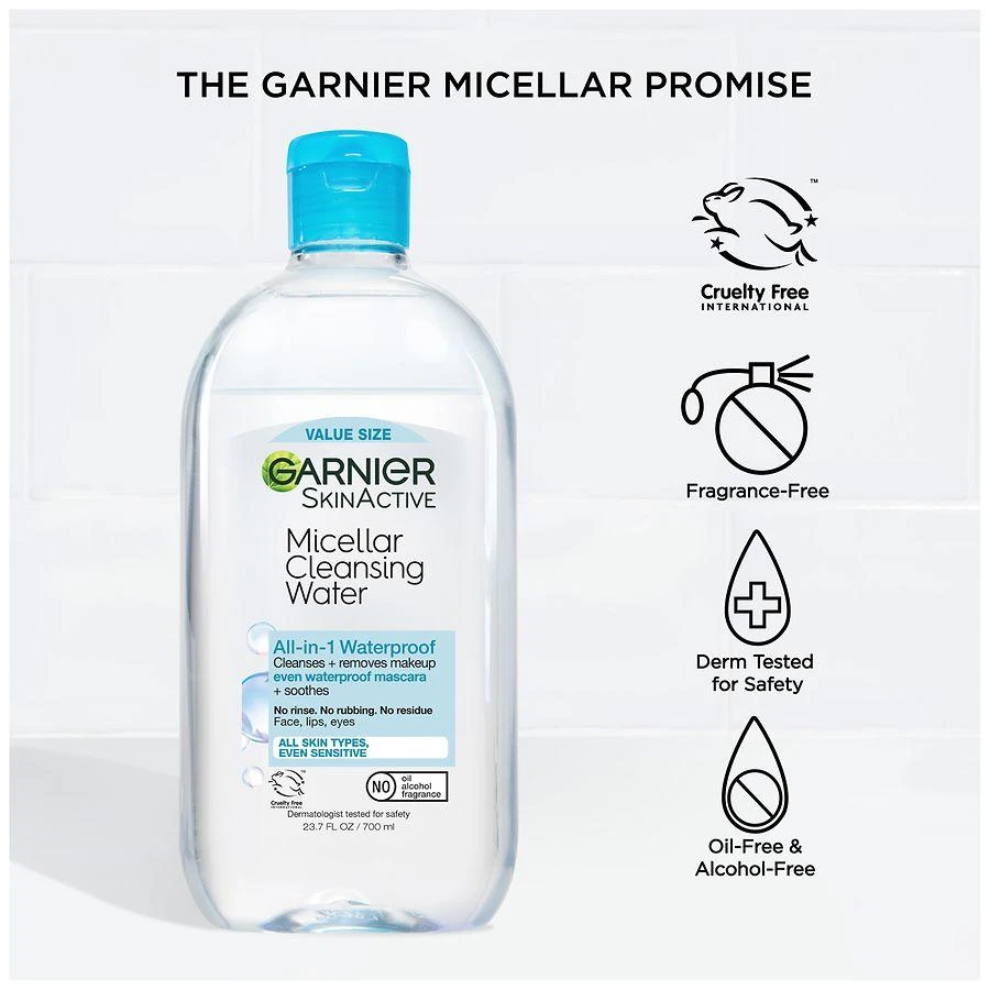 SkinActive Micellar Cleansing Water For Waterproof & Long-wear Makeup 6