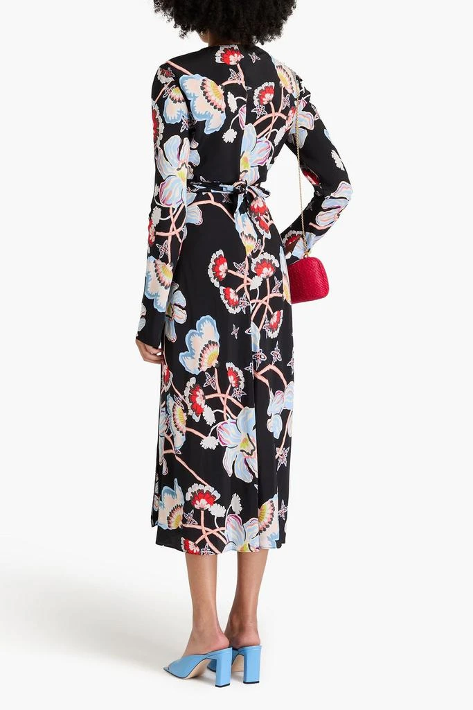 Shop Tilly floral-print crepe de chine midi wrap dress on Sale at