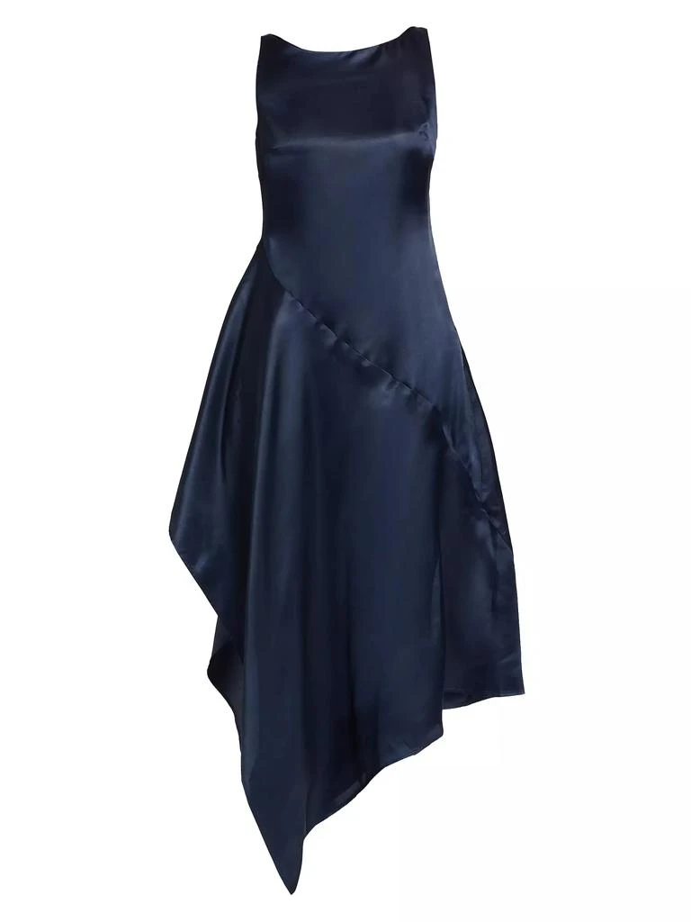 Azeeza Manisha Satin Asymmetric Midi-Dress 1