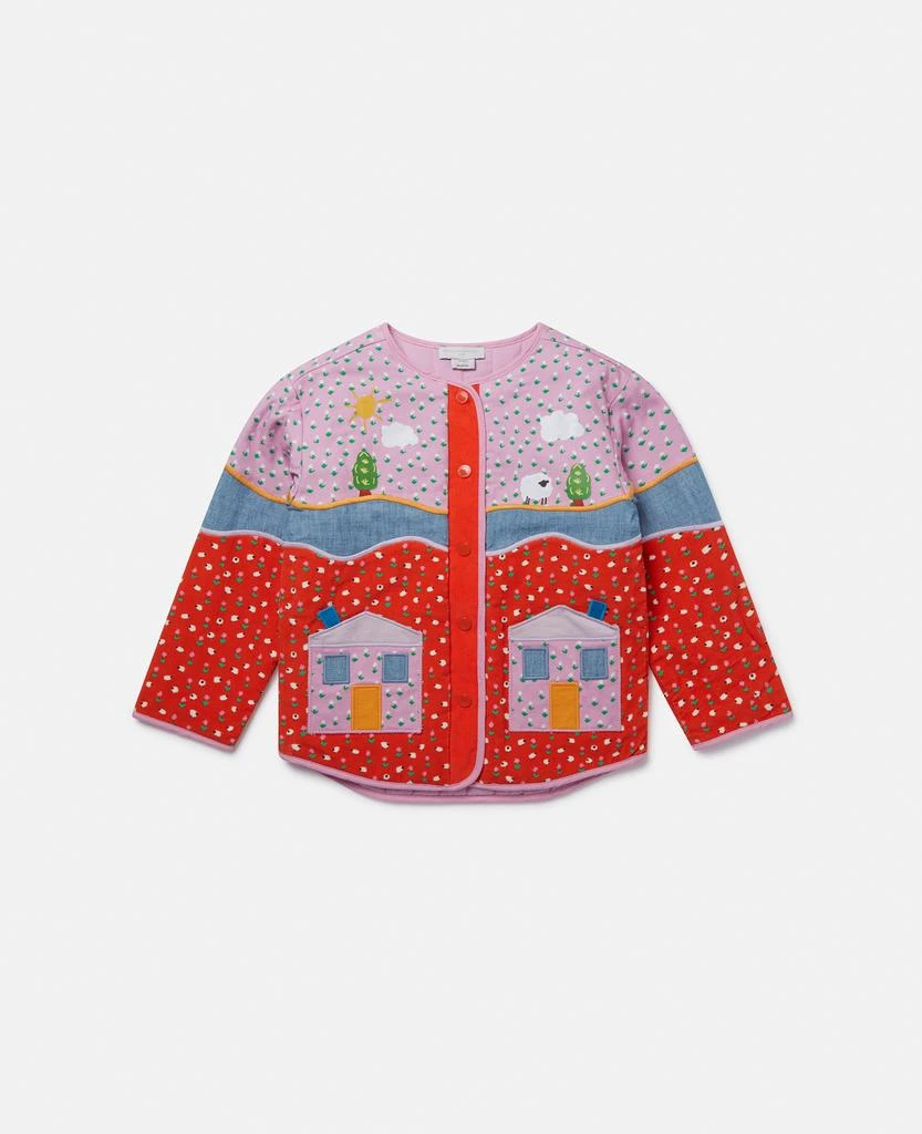 Stella McCartney Stella McCartney - Farmyard Appliqué Patchwork Jacket, Woman, Multicolour, Size: 5 1