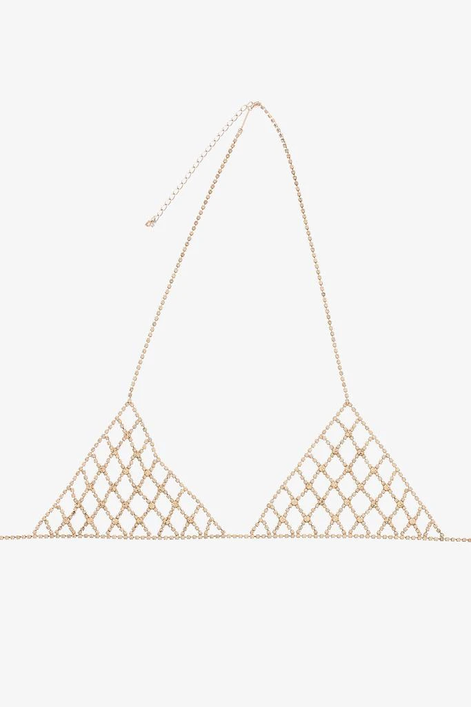 DSQUARED2 Dsquared2 Metal Bralette with Rhinestone Embellishment 1