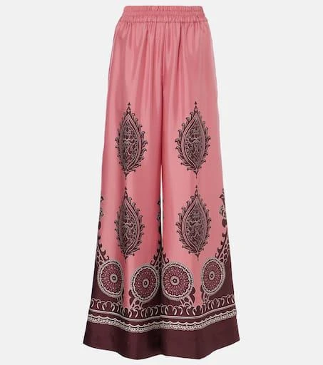 LA DOUBLE J Printed silk palazzo pants 1