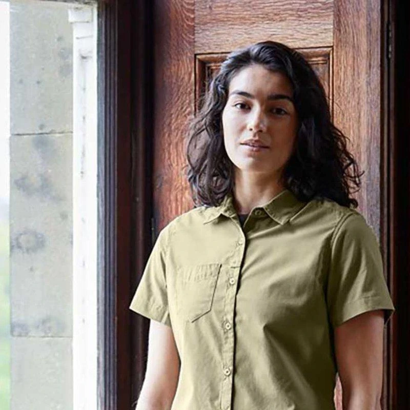 Craghoppers Womens/Ladies Expert Kiwi Short-Sleeved Shirt Pebble Brown 2
