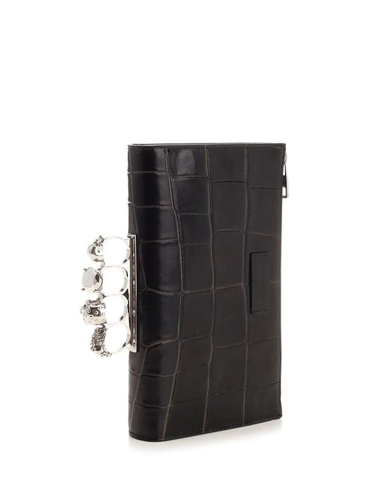Alexander McQueen Alexander McQueen Four Ring Detailed Embossed Clutch Bag 3