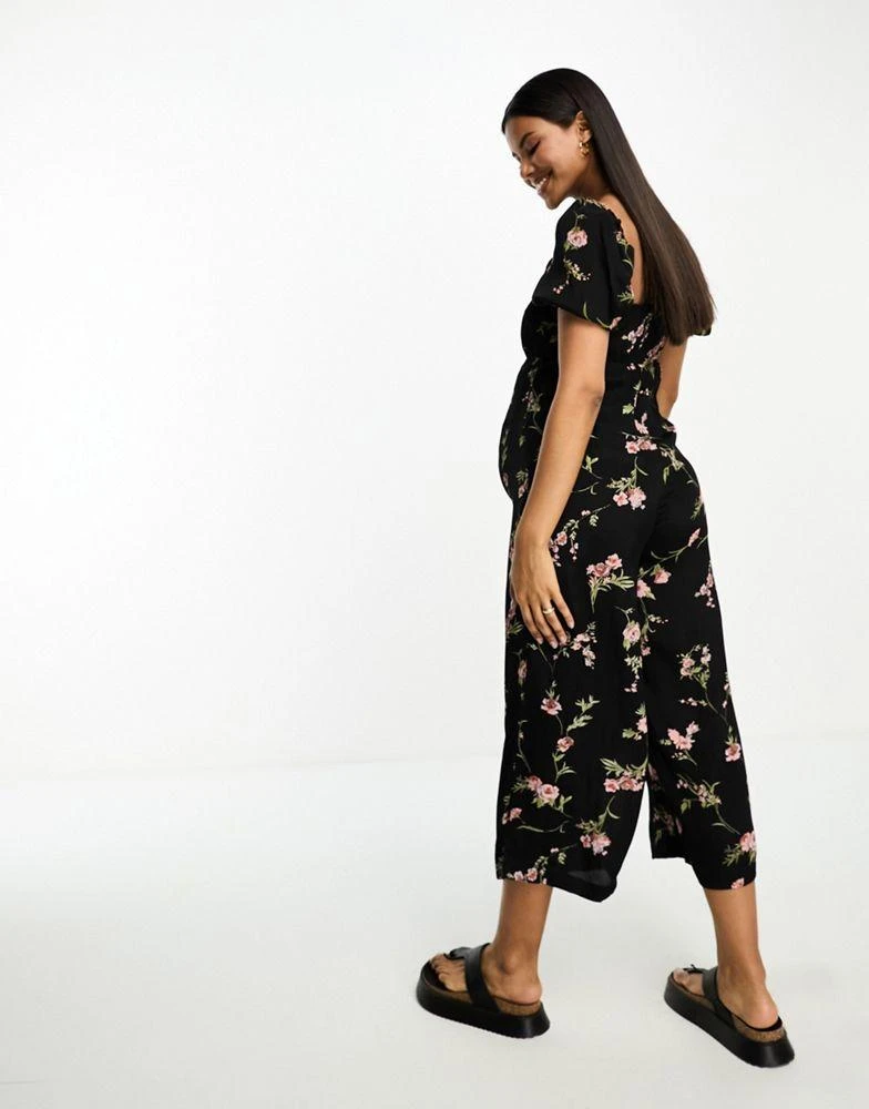 ASOS ASOS DESIGN Maternity milkmaid jumpsuit in floral print 2