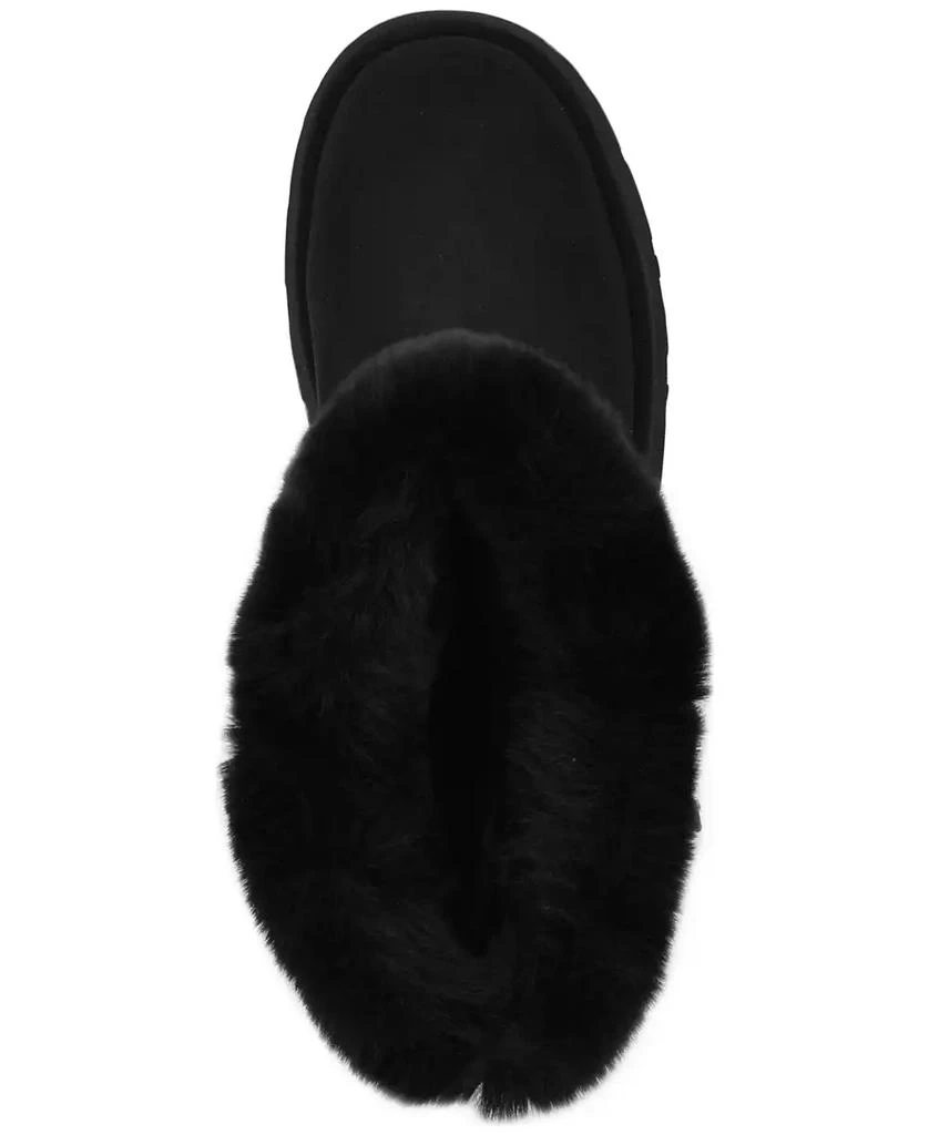 GUESS Women
s Dowry Rhinestone Bow Cozy Winter Boots 5