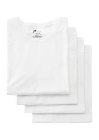 Hanes Ultimate Comfort Fit Stretch Crew T Shirt   4 Pack