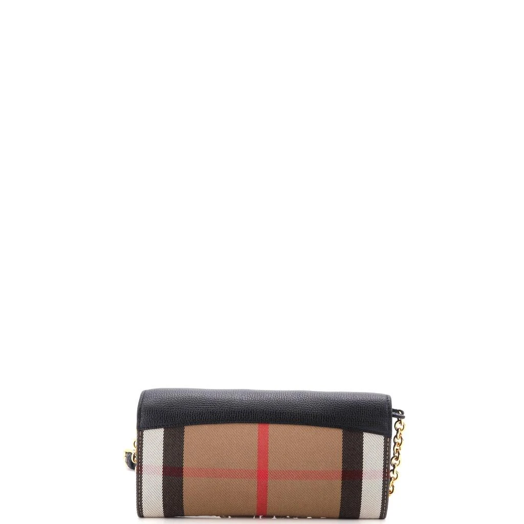 Burberry Henley Wallet on Chain Leather with House Check Canvas 3