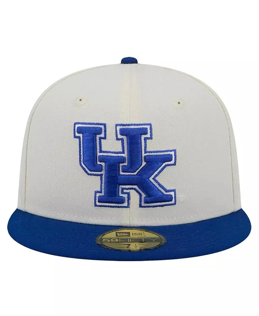 New Era Men's Cream Kentucky Wildcats Chrome 59FIFTY Fitted Hat 4