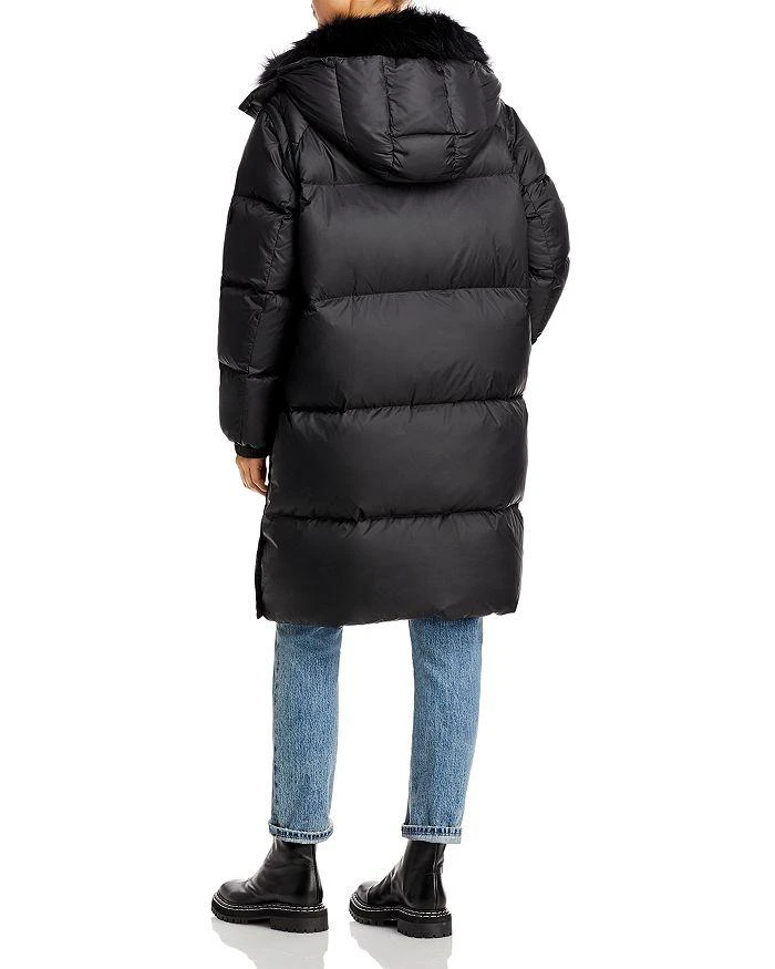 Yves Salomon Shearling Collar Technical Down Puffer Coat 2