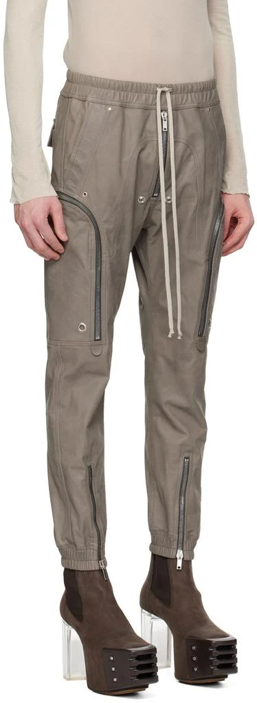 Rick Owens Gray Bauhaus Leather Cargo Pants 2