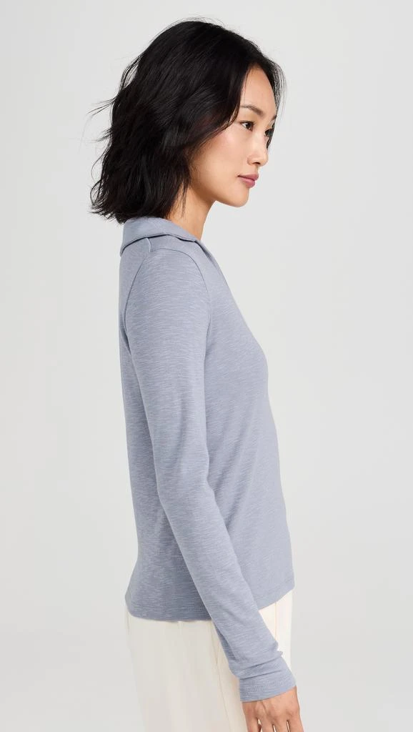 Vince Long Sleeve Open Neck Polo 3