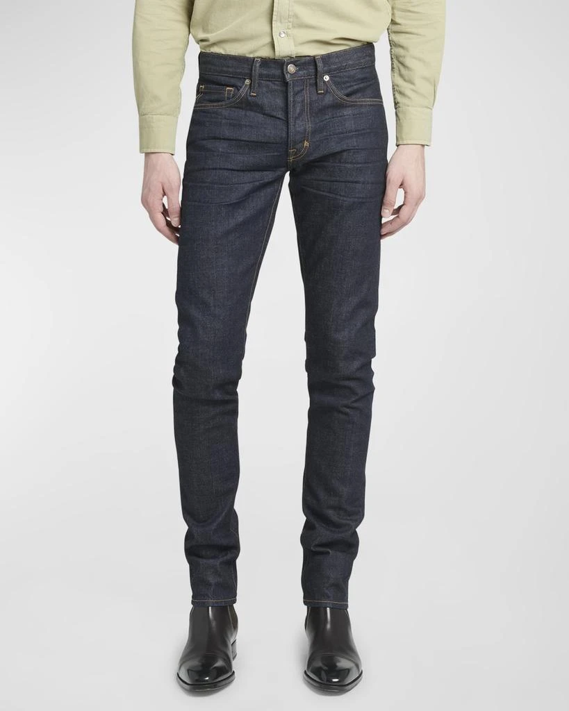 Tom Ford Men's Dark Wash Stretch Slim Fit Jeans 2