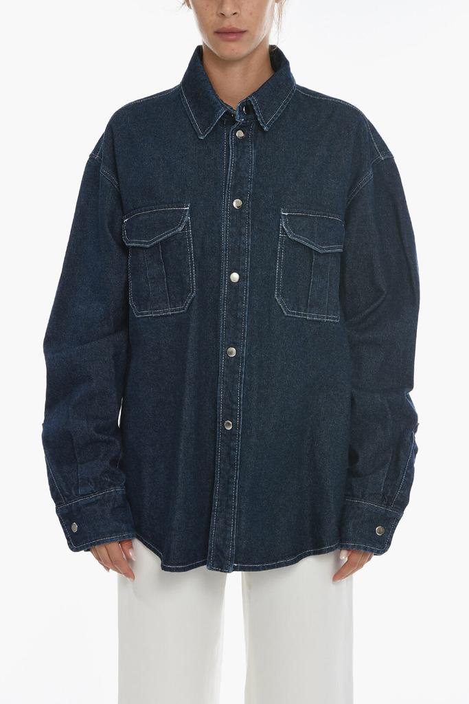 Anouki Denim Oversize Shirt with Utility Pockets