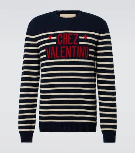 Valentino Chez Valentino striped jacquard wool sweater 1