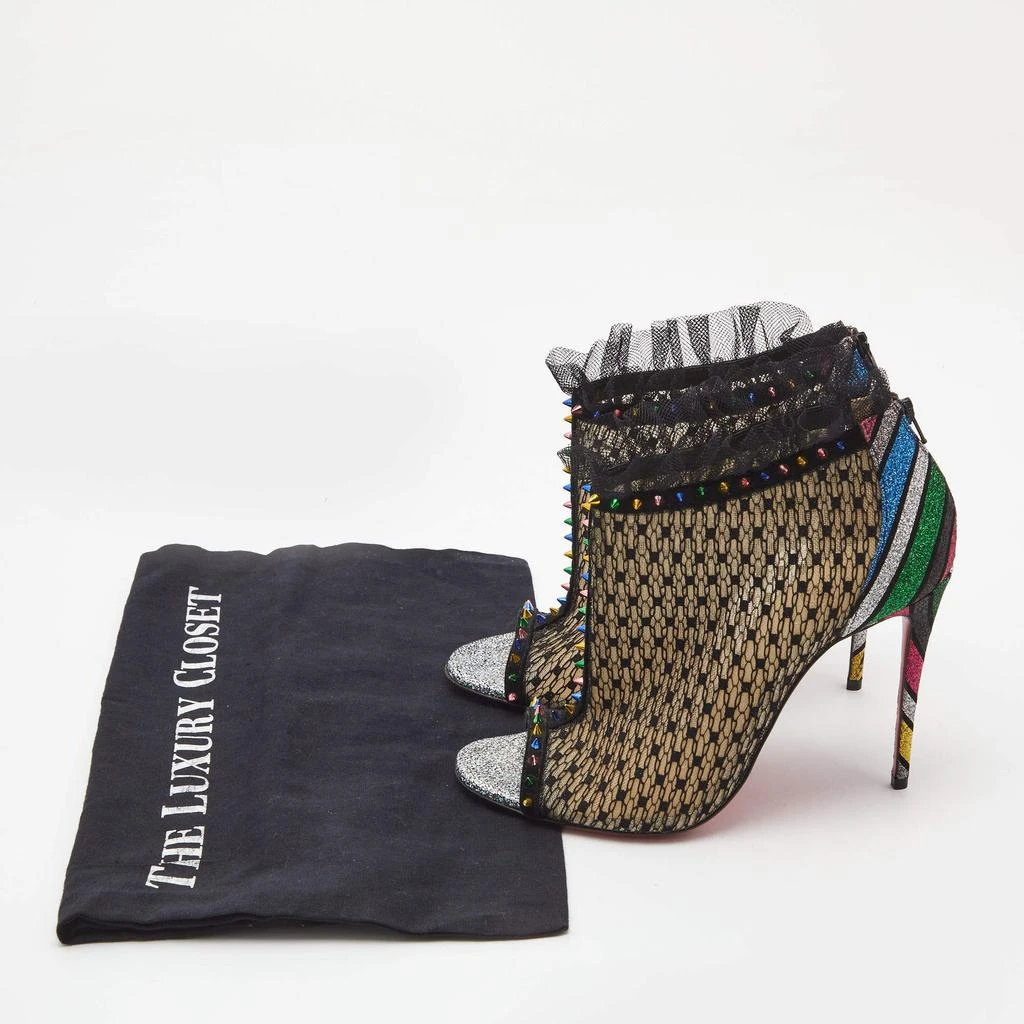 Christian Louboutin Christian Louboutin Multicolor Mesh and Lace Juliettra Ankle Boots Size 37 9