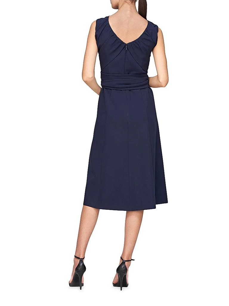 Kay Unger Josette Wrap Sash Midi-Dress 4