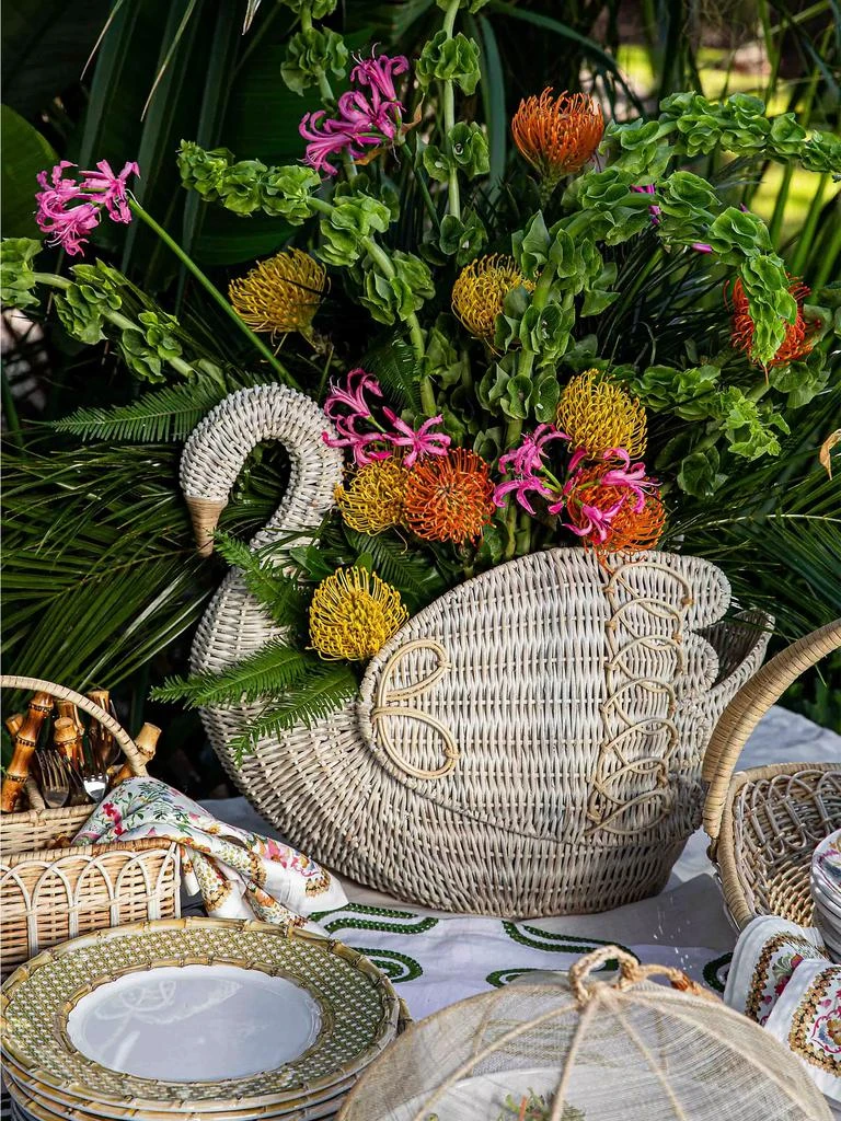 Juliska Provence Rattan Swan Basket 3