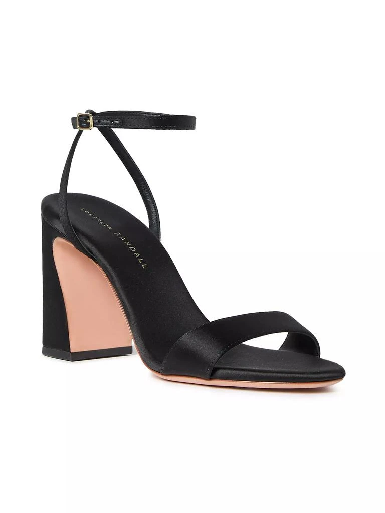 Loeffler Randall Malia 90MM Curved-Heel Satin Sandals 2