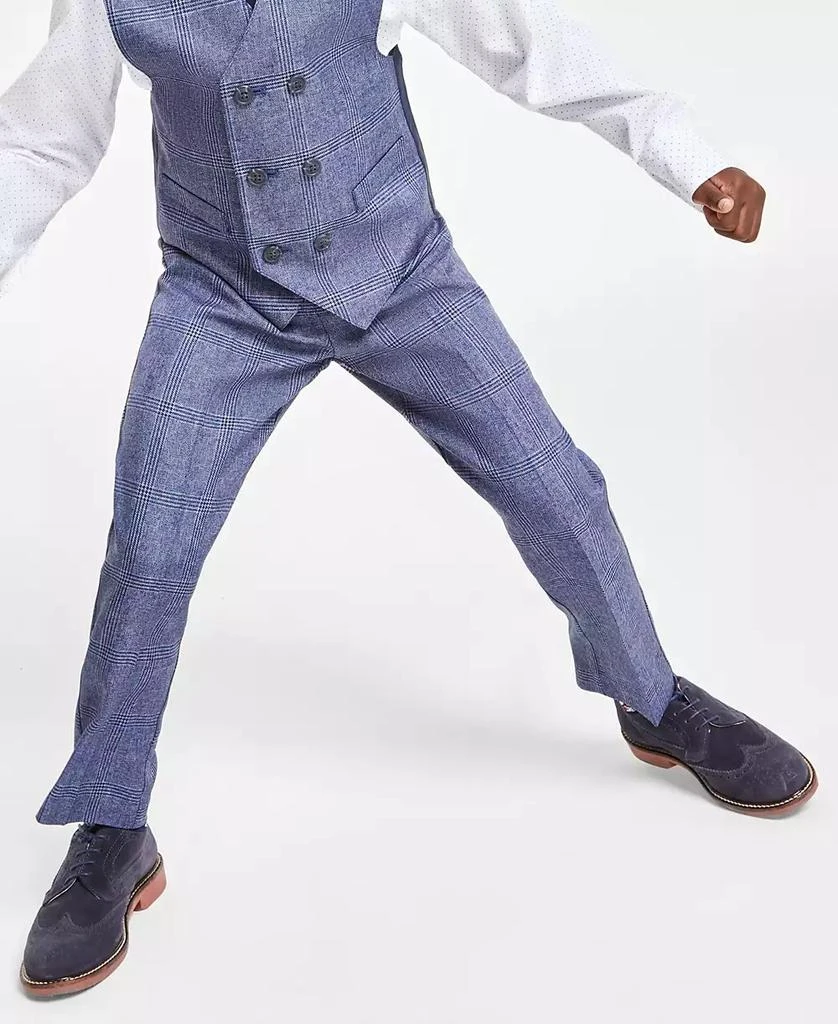 Nautica Toddler and Little Boys Shirt, Windowpane Vest, Pants & Neck Tie Set, 4 piece 7