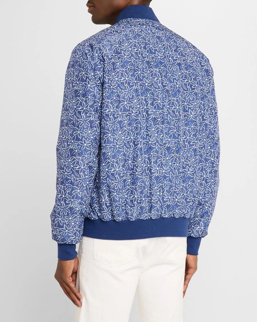 Kiton Men
s Floral Print Ribbed-Trim Blouson 3
