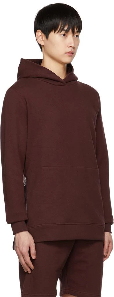 John Elliott Burgundy Hooded Villain Hoodie 2