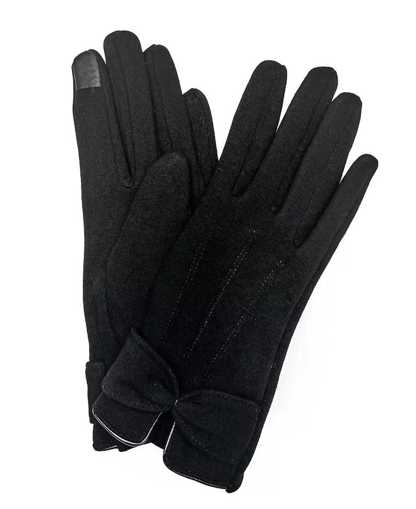 MARCUS ADLER Women's Bow Jersey Touchscreen Glove with Fleece lining 1