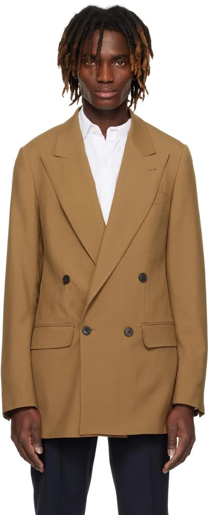 Dries Van Noten Tan Wool & Mohair Blazer 1